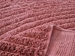 Runde Teppiche - Halo Natural Cotton Shaggy (rot)