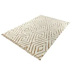 Tapis à poils longs - Holwell Natural Cotton Shaggy (umazano bela/rjava)