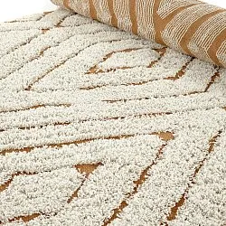 Tapis à poils longs - Holwell Natural Cotton Shaggy (umazano bela/rjava)