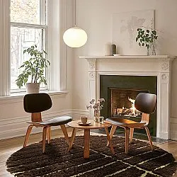 Rund Teppich - Ikara Natural Cotton Shaggy (braun)