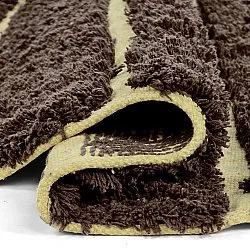 Rund Teppich - Ikara Natural Cotton Shaggy (braun)