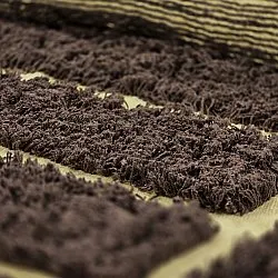 Rund Teppich - Ikara Natural Cotton Shaggy (braun)