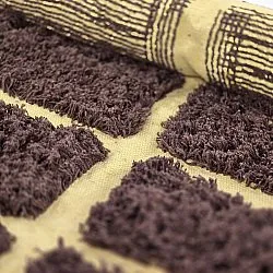 Rund Teppich - Ikara Natural Cotton Shaggy (braun)