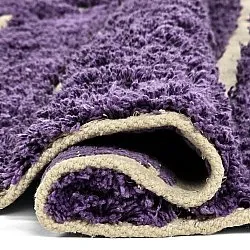 Rund Teppich - Ikara Natural Cotton Shaggy (lila)