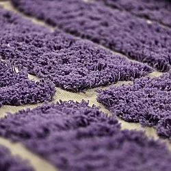 Rund Teppich - Ikara Natural Cotton Shaggy (lila)