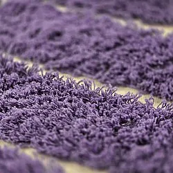 Rund Teppich - Ikara Natural Cotton Shaggy (lila)