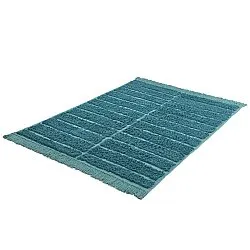 Tapis à poils longs - Ikara Natural Cotton Shaggy (turquoise)
