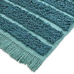 Tapis à poils longs - Ikara Natural Cotton Shaggy (turquoise)