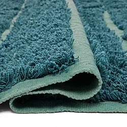 Tapis à poils longs - Ikara Natural Cotton Shaggy (turquoise)