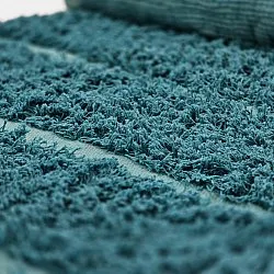 Tapis à poils longs - Ikara Natural Cotton Shaggy (turquoise)