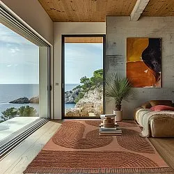 Tapis à poils longs - Jovie Natural Cotton Shaggy (terre cuite)