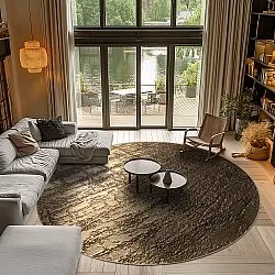 Rund Teppich - Junes (gold)