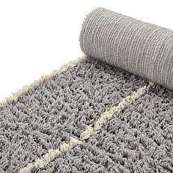 Tapis à poils longs - Kairi Natural Cotton Shaggy (gris/beige)