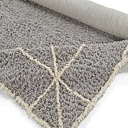 Tapis à poils longs - Kairi Natural Cotton Shaggy (gris/beige)