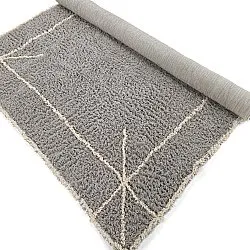 Tapis à poils longs - Kairi Natural Cotton Shaggy (gris/beige)