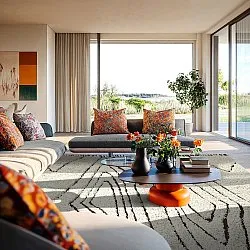 Hochflorteppiche - Kindon Natural Cotton Shaggy (cremefarben/braun)