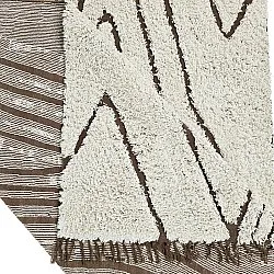 Hochflorteppiche - Kindon Natural Cotton Shaggy (cremefarben/braun)