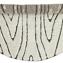 Runde Teppiche - Kindon Natural Cotton Shaggy (cremefarben/braun)