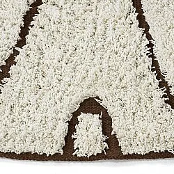 Runde Teppiche - Kindon Natural Cotton Shaggy (cremefarben/braun)