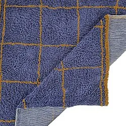 Hochflorteppiche - Lana Natural Cotton Shaggy (blau/gelb)