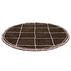 Rund Teppich - Lana Natural Cotton Shaggy (braun)