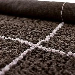 Rund Teppich - Lana Natural Cotton Shaggy (braun)