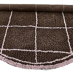 Rund Teppich - Lana Natural Cotton Shaggy (braun)