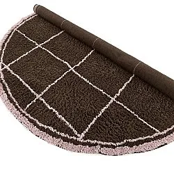 Rund Teppich - Lana Natural Cotton Shaggy (braun)