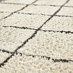 Hochflorteppiche - Lana Natural Cotton Shaggy (creme/dunkelgrau)