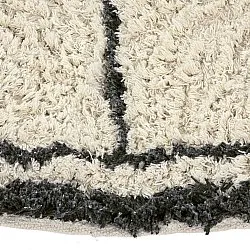 Tapis rond - Lana Natural Cotton Shaggy (crème/gris foncé)