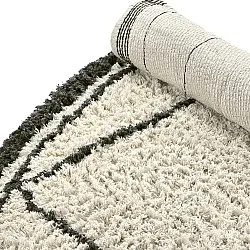 Tapis rond - Lana Natural Cotton Shaggy (crème/gris foncé)