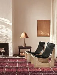 Hochflorteppiche - Lana Natural Cotton Shaggy (taupe/rot)