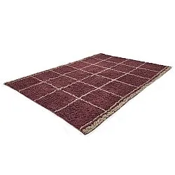 Hochflorteppiche - Lana Natural Cotton Shaggy (taupe/rot)