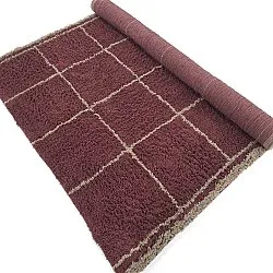 Hochflorteppiche - Lana Natural Cotton Shaggy (taupe/rot)