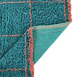 Hochflorteppiche - Lana Natural Cotton Shaggy (türkis/rosa)