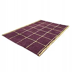 Hochflorteppiche - Lana Natural Cotton Shaggy (bordeaux/gelb)