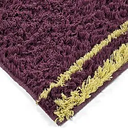 Hochflorteppiche - Lana Natural Cotton Shaggy (bordeaux/gelb)