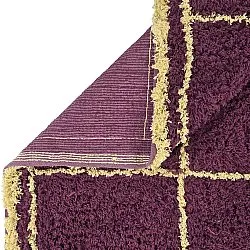 Hochflorteppiche - Lana Natural Cotton Shaggy (bordeaux/gelb)