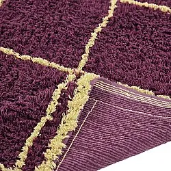 Hochflorteppiche - Lana Natural Cotton Shaggy (bordeaux/gelb)
