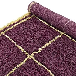 Hochflorteppiche - Lana Natural Cotton Shaggy (bordeaux/gelb)