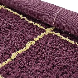 Hochflorteppiche - Lana Natural Cotton Shaggy (bordeaux/gelb)