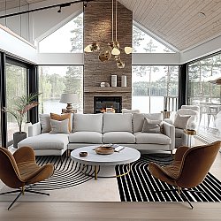 Tapis Wilton - Lecce (noir/beige)