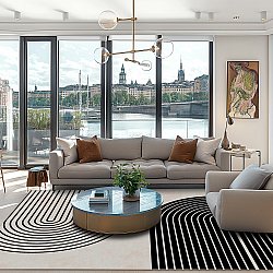 Tapis Wilton - Lecce (noir/beige)