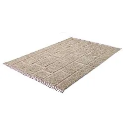 Hochflorteppiche - Lindley Natural Cotton Shaggy (beige/rosa)