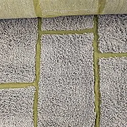 Hochflorteppiche - Lindley Natural Cotton Shaggy (greige/grün)