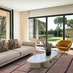 Tapis à poils longs - Lindley Natural Cotton Shaggy (roza/vijolična)