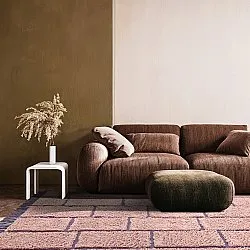 Tapis à poils longs - Lindley Natural Cotton Shaggy (roza/vijolična)