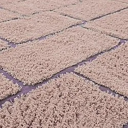 Tapis à poils longs - Lindley Natural Cotton Shaggy (roza/vijolična)