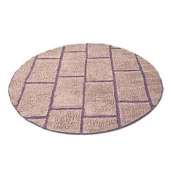 Runde Teppiche - Lindley Natural Cotton Shaggy (rosa/lila)