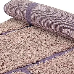 Runde Teppiche - Lindley Natural Cotton Shaggy (rosa/lila)